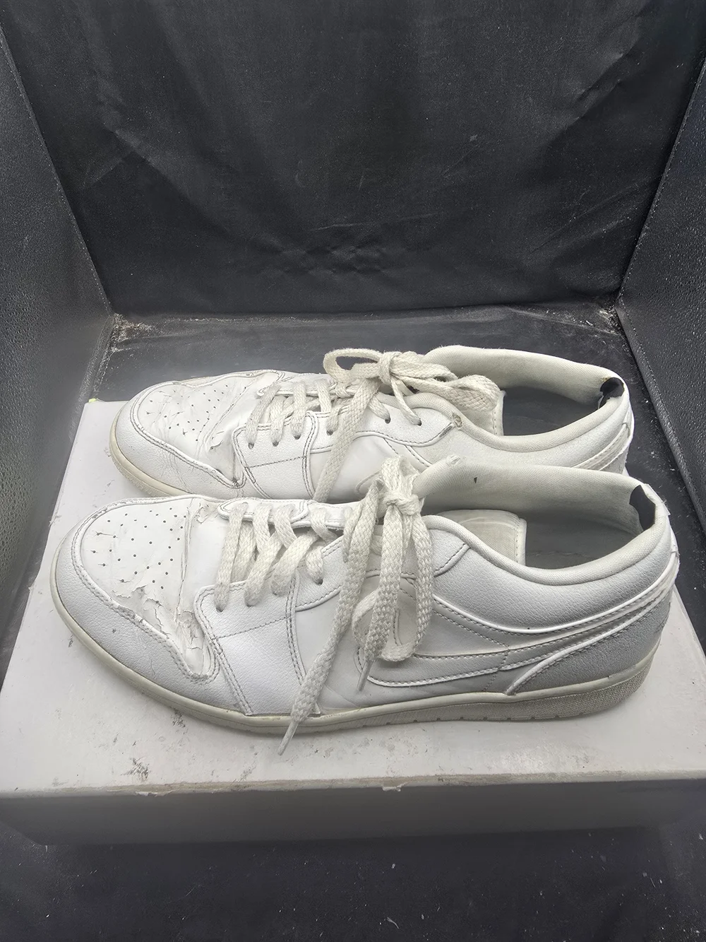 Jordan Men's White Low-Top Leather Sneakers